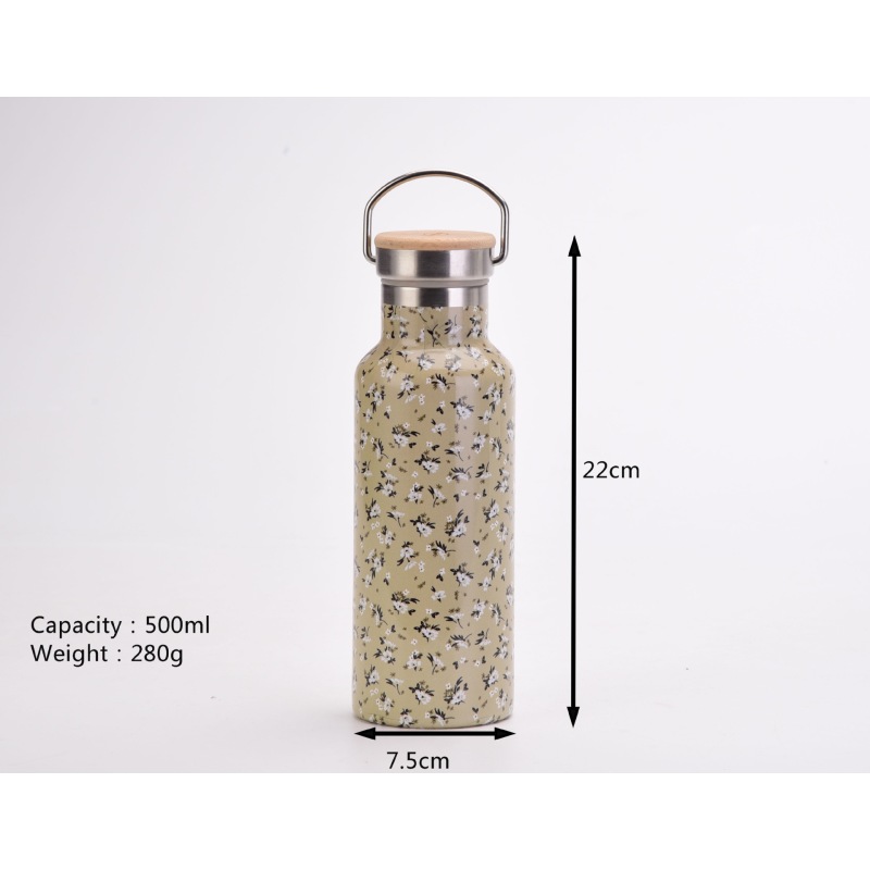 Personalization Stainless Steel Vacuum Flasks 500 ml Thermos Cup With Wooden Cover