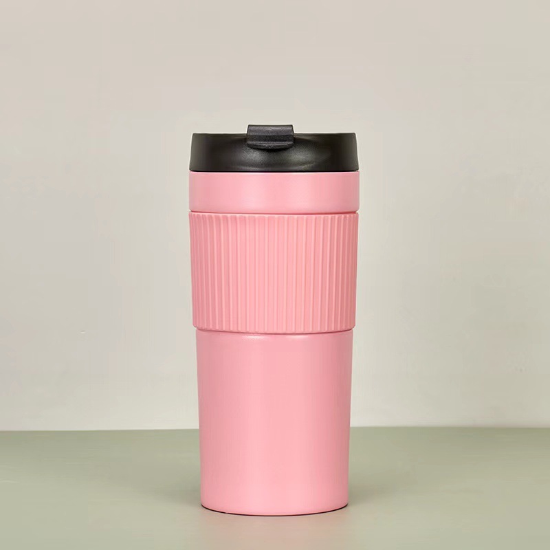 Manufacture Custom Logo 16oz French Press Coffee Mug With Sleeve Stainless Steel Insulated Tea Cup With Filter