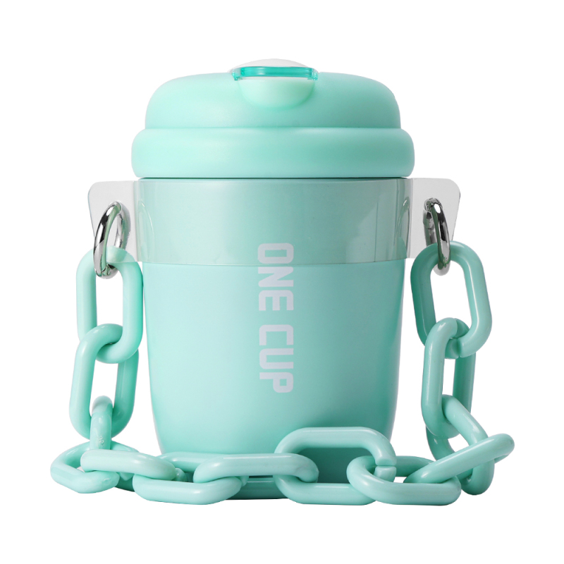 New Style Coffee Mug Insulated Bottle Double Wall Stainless Steel Water Bottle With Plastic Rope Handle
