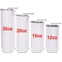 Wholesale 12 oz 15 oz 20 oz 30 oz Double Wall Vacuum Stainless Steel Insulated Sublimation Skinny Blanks Tumblr Cup