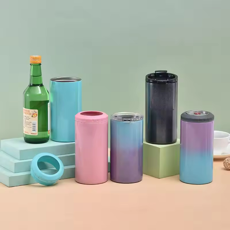 BORGE Wholesale 4 in 1 Double Layer 16oz 304 Stainless Steel Insulated Sublimation Beer Ice Bar Tumblr Cup