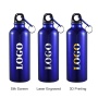 Wholesale 500ml Aluminum Sport Water Bottle 750ml Outdoor Single Wall Stainless Steel Drink Water Bottles With Carabiner
