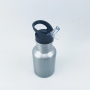 Wholesale Outdoor Sport Drinking Bottle 400ml Aluminium Water Bottle With Straw Lid Custom Logo