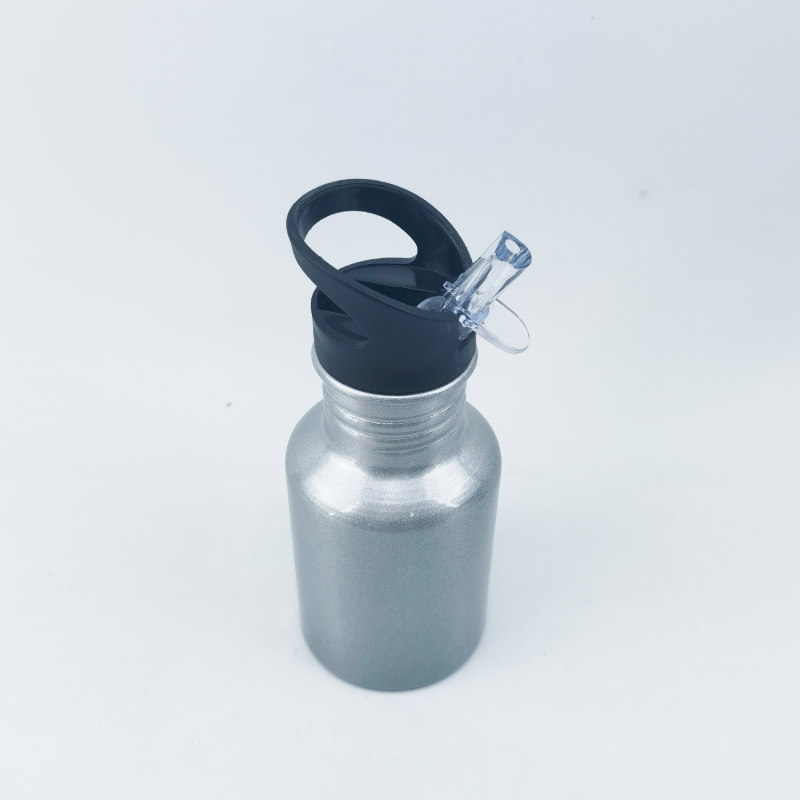 Wholesale Outdoor Sport Drinking Bottle 400ml Aluminium Water Bottle With Straw Lid Custom Logo