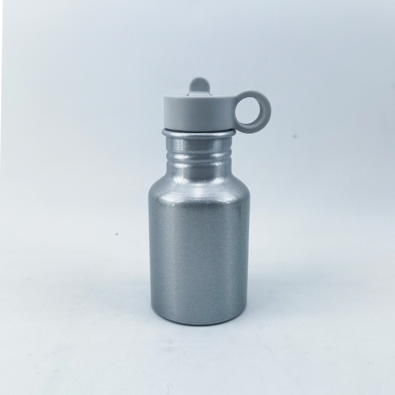 Wholesale Outdoor Sport Drinking Bottle 400ml Aluminium Water Bottle With Straw Lid Custom Logo