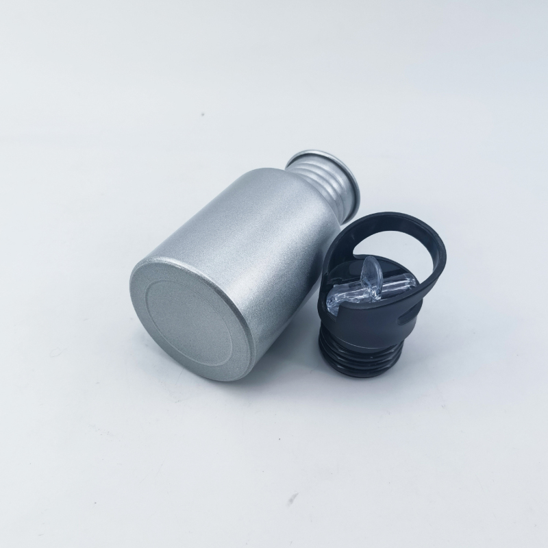 Wholesale Outdoor Sport Drinking Bottle 400ml Aluminium Water Bottle With Straw Lid Custom Logo