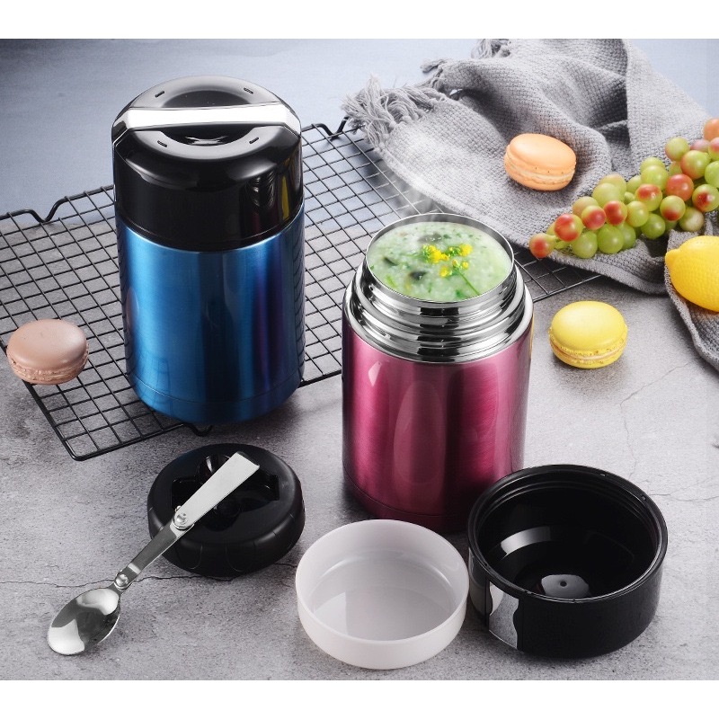 Wholesale Custom Logo 800ml 1000ml Stainless Steel Vacuum Insulated Food Jar Food Thermo