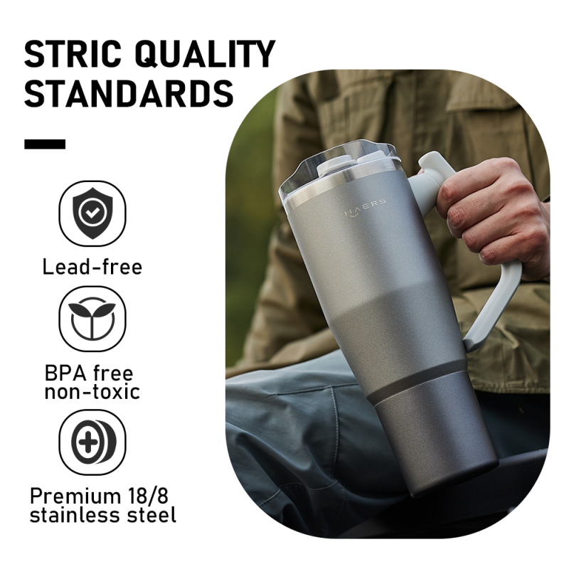 New Arrival 30oz 40oz Double Walled Vacuum Insulated Pro-Grade Stainless Steel Tumbler with Straw Lid