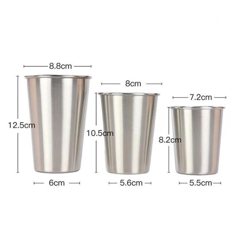 Hot Sale Wholesale 17oz Stackable Single Wall 304 Stainless Steel Pint Cup Bar Tumbler Beer Cup