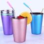 Hot Sale Wholesale 17oz Stackable Single Wall 304 Stainless Steel Pint Cup Bar Tumbler Beer Cup