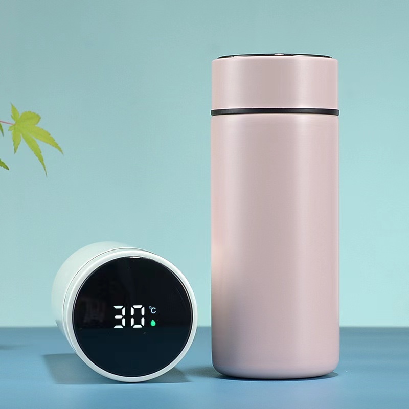 Wholesale 350ML 500ML Smart Sports Drinkware Vacuum Insulated Metal Water Bottle LED Temperature Display Flask