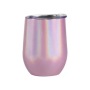 BORGE Wholesale 12oz Stainless Steel Vacuum Egg Tumbler With Lid Rainbow Tumblr Cup