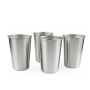 BORGE 12oz Wholesale Custom Logo Stackable Single Wall 304 Stainless Steel Pint Cup Bar Tumblr Cup