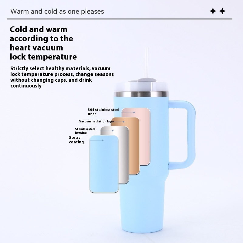 Modern 40oz Stainless Steel Second-Generation Ice Cup Portable Large Capacity Thermal Insulation Vacuum Cold Carafe with Lid