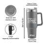 New Style 40 Oz Print Handle Cup Insulated Metal Tumbler Cup With Lid Tumbler Stainless Steel