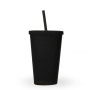 Wholesale Bulk 480ml Plastic Frosted Reusable Cups Juice Drink Tumbler Double Wall Matte Tumbler With Straw