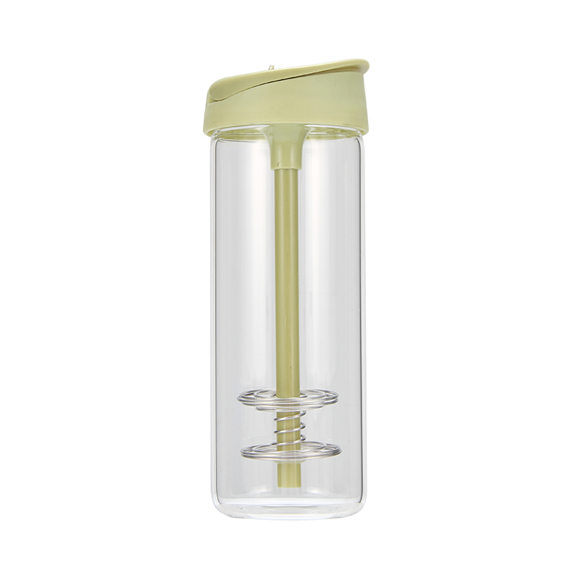650ml Portable Sports Glass Bottle High Borosilicate Glass Bottle Shaker Glass Bottle