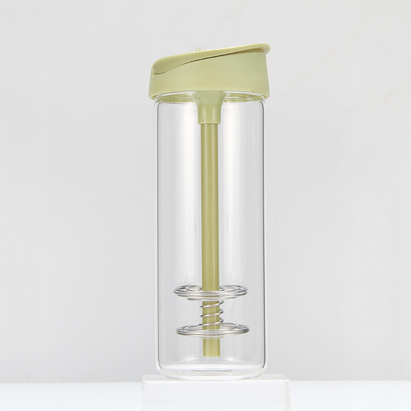 650ml Portable Sports Glass Bottle High Borosilicate Glass Bottle Shaker Glass Bottle