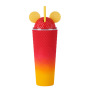 Wholesale Bulk Bpa Free 24oz Double Wall Plastic Mickey Tumblr Cup With Lid Straw With Ears Lid