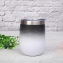 Wholesale 12oz Stainless Steel Vacuum Egg Shape Tumbler Insulated Wine Tumblr Cup With Lid Customizable Tumbler