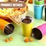BORGE 350ml/500ml Single Wall Powder Coating Stainless Steel Tumbler Soda Juice Cup for Travel Outdoor