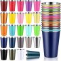BORGE 350ml/500ml Single Wall Powder Coating Stainless Steel Tumbler Soda Juice Cup for Travel Outdoor