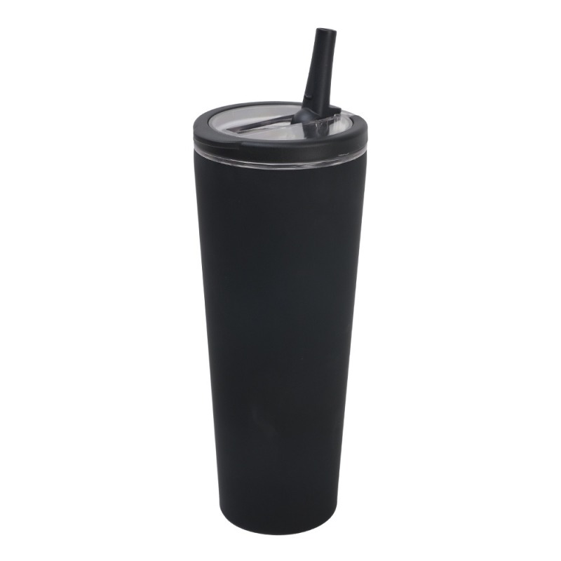 New Arrival Double Wall 304 Stainless Steel Water Cup Leak Proof Straw Cup Travel Coffee Mug