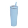 New Arrival Double Wall 304 Stainless Steel Water Cup Leak Proof Straw Cup Travel Coffee Mug