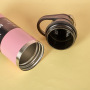 BORGE Large Capacity Powder Coating Double Wall Insulated Stainless Vacuum Flask Steel Snap Buckle Vacuum Bottle With Handle