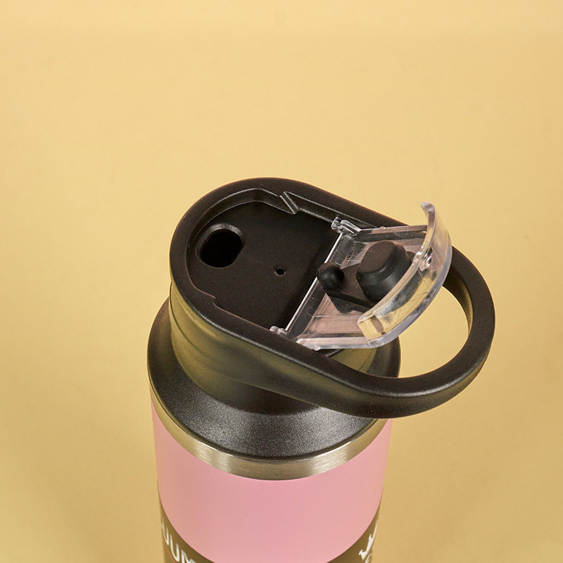 BORGE Large Capacity Powder Coating Double Wall Insulated Stainless Vacuum Flask Steel Snap Buckle Vacuum Bottle With Handle
