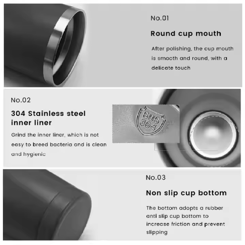 Portable 32oz Stainless Steel Tumbler Eco-Friendly Leakproof Double Wall Vacuum Cup with Straw