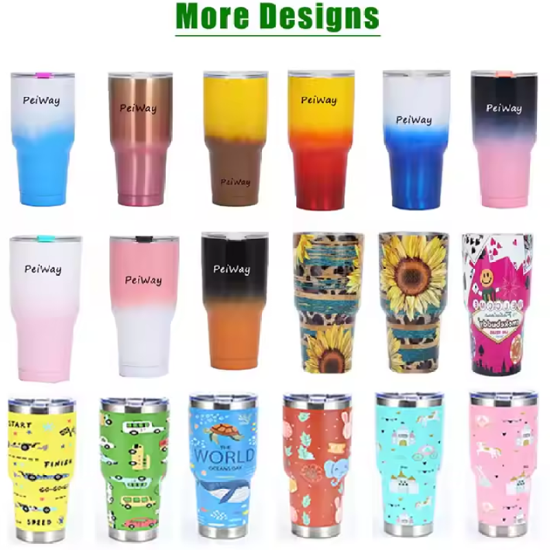 Portable 32oz Stainless Steel Tumbler Eco-Friendly Leakproof Double Wall Vacuum Cup with Straw