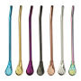 BORGE Stainless Steel Yerba Mate Drinking Bombilla Straw With Filter Spoon for Bar Accessory Coffee Yerba Mate Tea