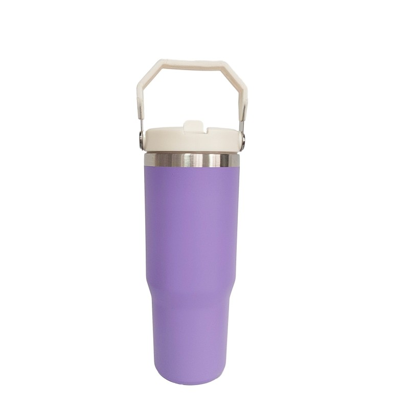 Hot Selling 304 Stainless Steel 30oz Insulated Car Cup with Handle Outdoor Convenient Vacuum Flask & Thermos