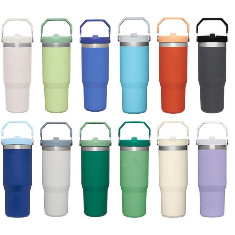 Hot Selling 304 Stainless Steel 30oz Insulated Car Cup with Handle Outdoor Convenient Vacuum Flask & Thermos