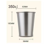 BORGE 250ml 300ml 500ml Single Wall 304 Stainless Steel Pint Beer Drink Stainless Steel Mug for Drinkware