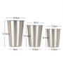 BORGE 250ml 300ml 500ml Single Wall 304 Stainless Steel Pint Beer Drink Stainless Steel Mug for Drinkware