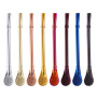 BORGE Factory Wholesale Food Grade Metal Stainless Steel Tea Straw Bombilla Yerba Mate Drinking Straws With Filter Spoon