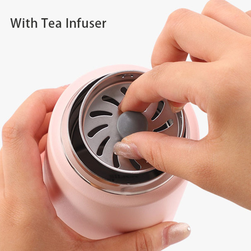 Factory Custom Stainless Steel Double Wall Travel Mug Vacuum Insulated Thermos Ceramic Liner Coffee Cup