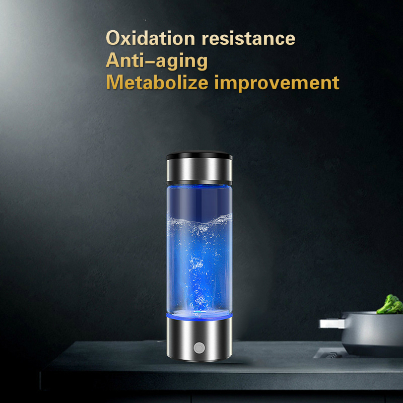 450ML Portable Rechargeable Rich Hydrogen Water Generator Bottle Pure H2 Alkaline Water Drinking Bottle