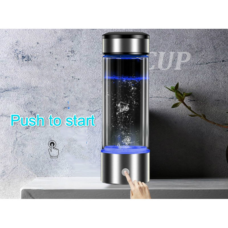 450ML Portable Rechargeable Rich Hydrogen Water Generator Bottle Pure H2 Alkaline Water Drinking Bottle