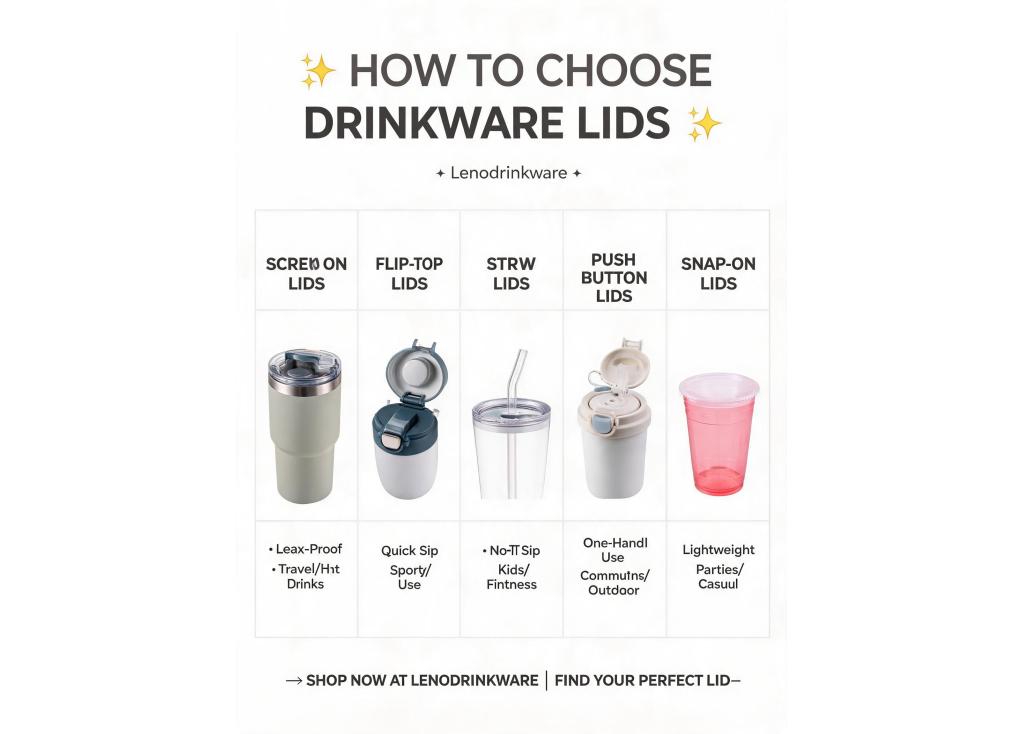 How to choose between different lid types and sealing mechanisms for various usage scenarios?