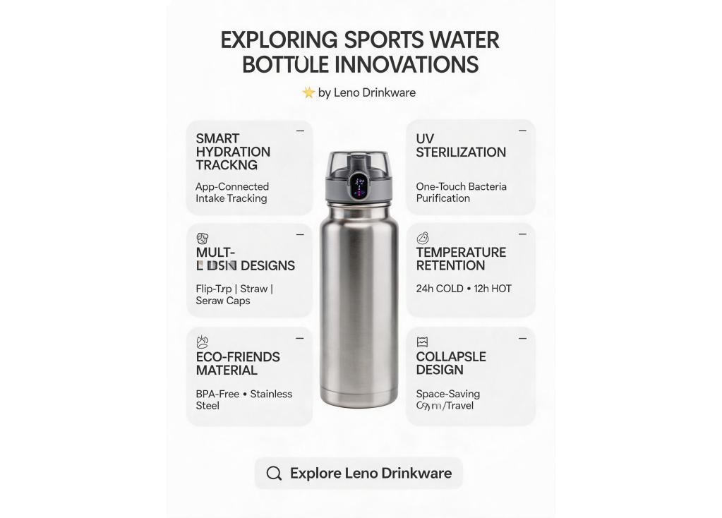 Are there any new functional features becoming popular in sports water bottles?