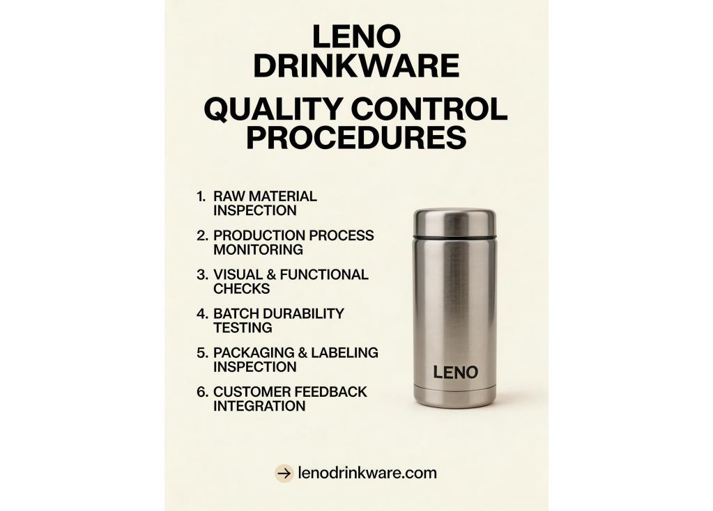 What quality control procedures should a reputable drinkware factory have in place during production?