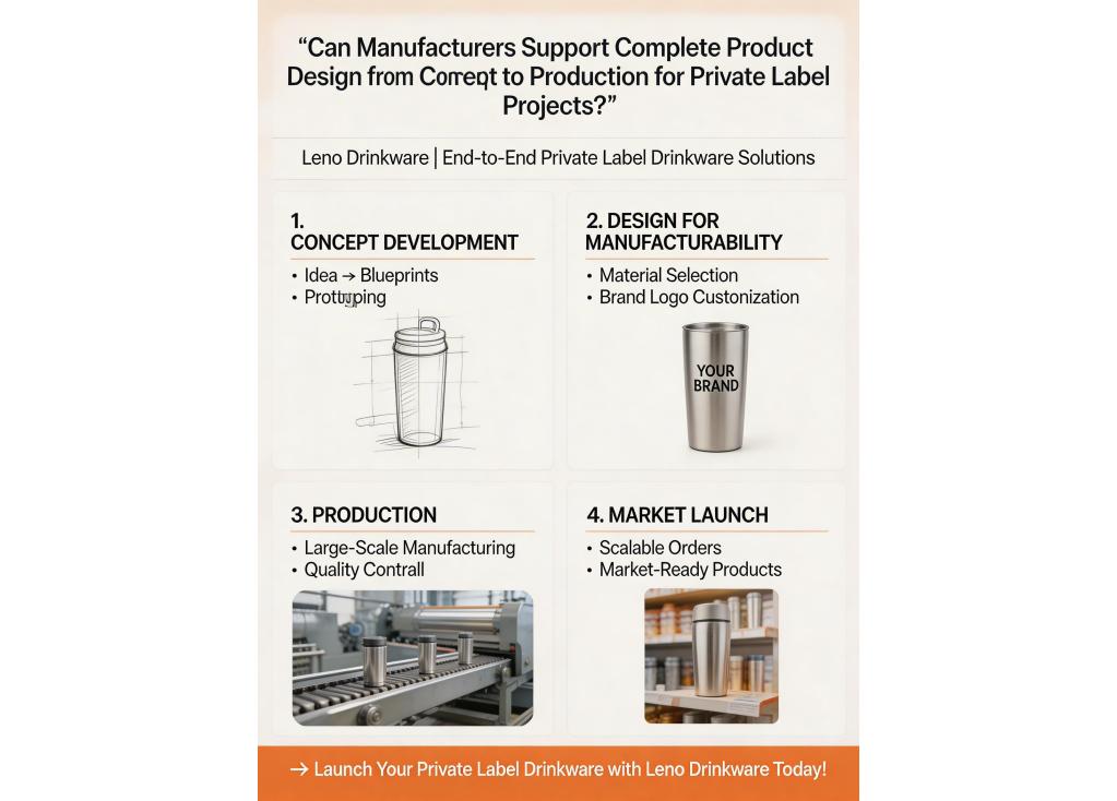 Can manufacturers support complete product design from concept to production for private label projects?
