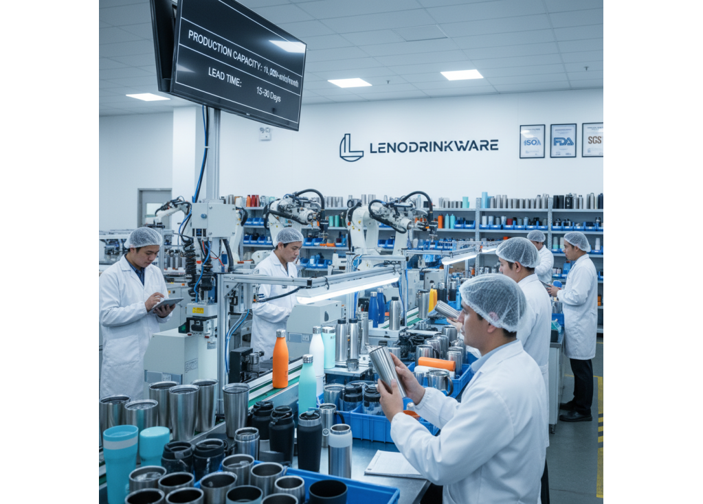 How to evaluate the reliability and production capacity of a drinkware manufacturer in China?