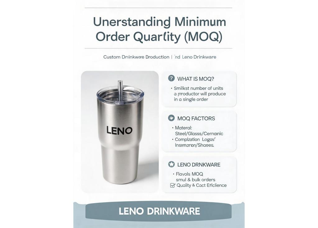 What are the minimum order quantity (MOQ) requirements typically for custom drinkware production?