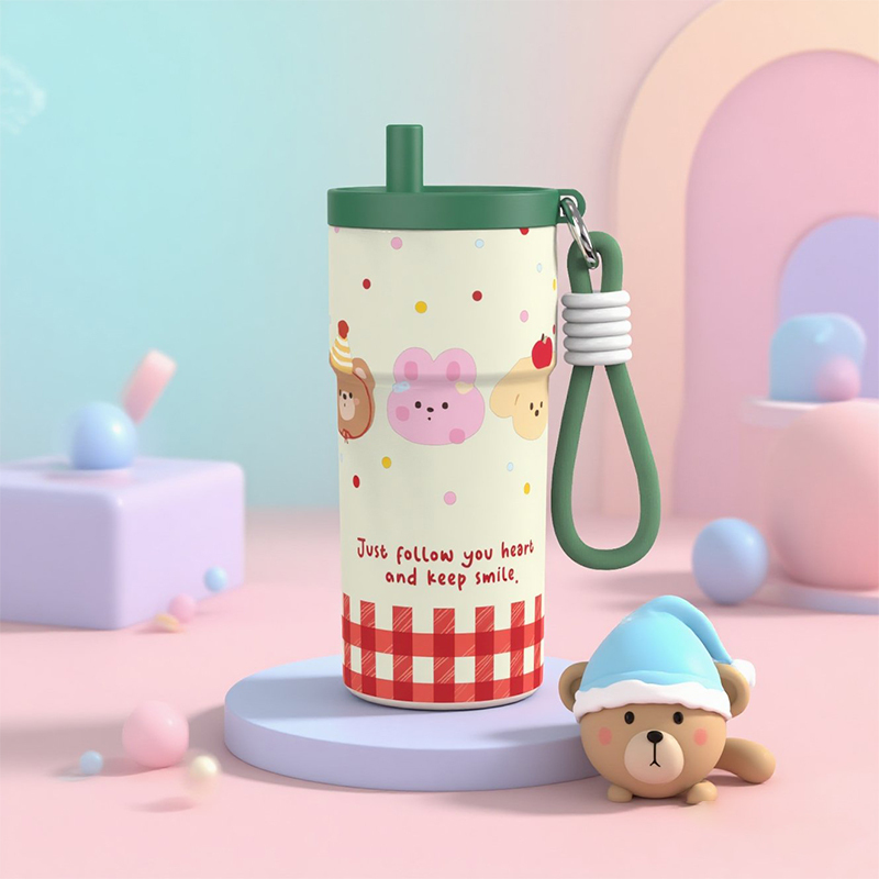 Custom Logo 500ML Tumbler Insulated Travel Coffee Water Mug Thermos Stainless Steel Vacuum Cup With Lid