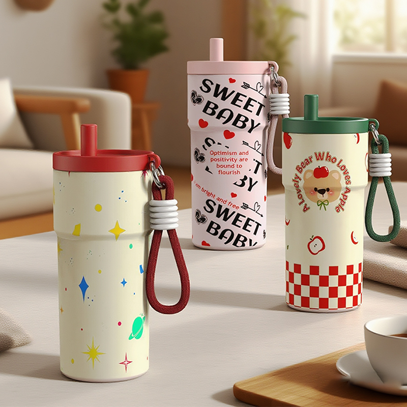 Custom Logo 500ML Tumbler Insulated Travel Coffee Water Mug Thermos Stainless Steel Vacuum Cup With Lid