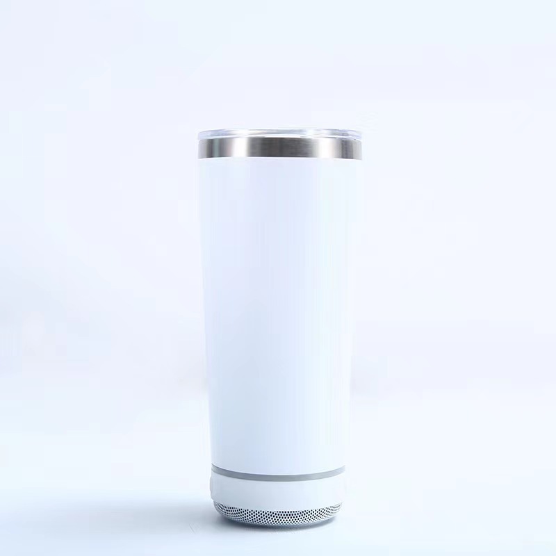 USB Drink Ware 20 oz Stainless Steel Wireless Bluetooth Tumbler Music Smart Mug Bottle With Bluetooth